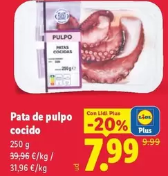 Pata De Pulpo Cocido