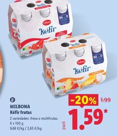 Milbona - Kefir Frutas