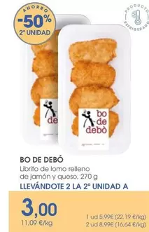 Bo de Debò - Librito De Lomo Relleno De Jamón Y Queso