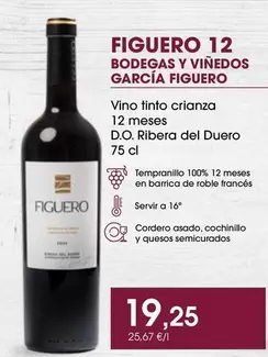Figuero - Vino Tinto Crianza 12 Meses D.o. Ribera Del Duero