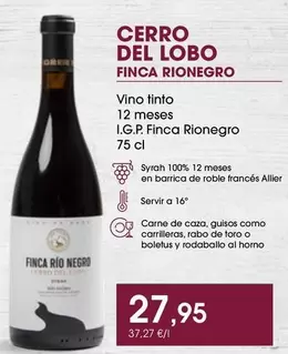 Toro - Vino Tinto 12 Meses I.G.P. Finca Rionegro