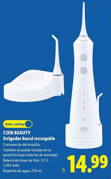 Cien Beauty - Irrigador Bucal Recargable