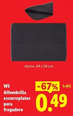 W5 - Alfombrilla Escurreplatos Para Fregadero