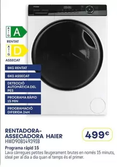 Haier - Rentadora-Assecadora HWD90B14939IB