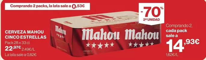 Mahou - Cerveza Cincoestrelas
