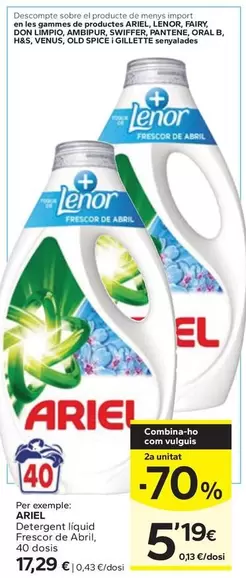Ariel - Detergent Liquid Frescor De Abril