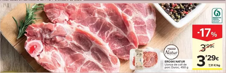 Eroski Natur - Llonza De Coll De Porc Duroc