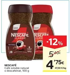 Nescafé - Café Soluble Natural O Descafeïnat