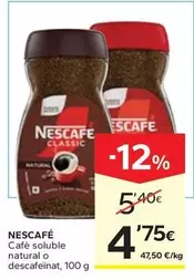 Nescafé - Café Soluble Natural O Descafeïnat