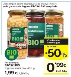 Eroski - Bio Cigrons Cuits Bio