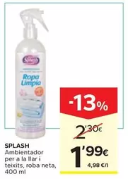 Splash - Ambientador Per A La Lari I Textits, Roba Neta