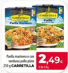 Carretilla - Paella Marinera O Con Verduras Pollo Plato