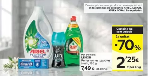 Ariel/ Lenor/ Fairy/ Oral B - Descompte Sobre El Producte De Menys Import
