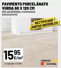 Pavimento Porcelanato Vurda 60 X 120 Cm