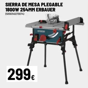 Erbauer - Sierra De Mesa Plegable 1800w 254mm