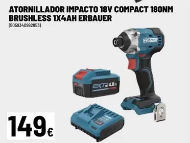 Impacto - Atornillador 18v Compact 180nm Brushless 1x4ah