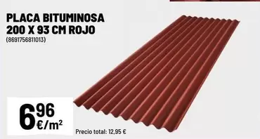 Total - Placa Bituminosa 200 X 93 Cm Rojo