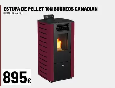 Estufa De Pellet 10n Burdeos Canadian