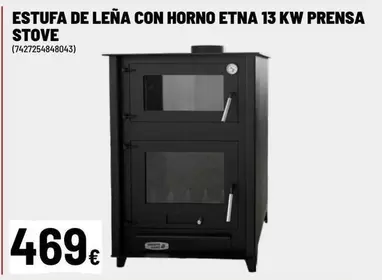 Estufa De Leña Con Horno Etna 13 Kw Prensa Stove