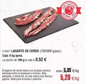 Lagarto -  De Cerdo