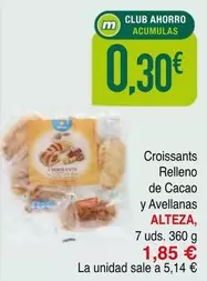 Alteza - Croissants Relleno De Cacao Y Avellanas