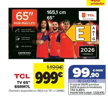 TCL - TV 65" 65RM7L