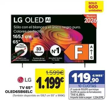 LG - TV 65" OLED65B6ELC