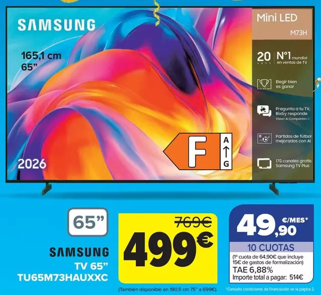 Samsung - TV 65" TU65M73HAXXC