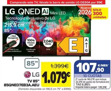 LG - TV 85QNED7EB3A.AEU