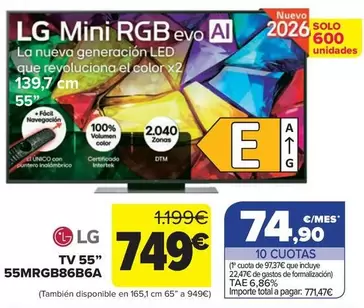 LG - TV 55" 55MRGB86B6A
