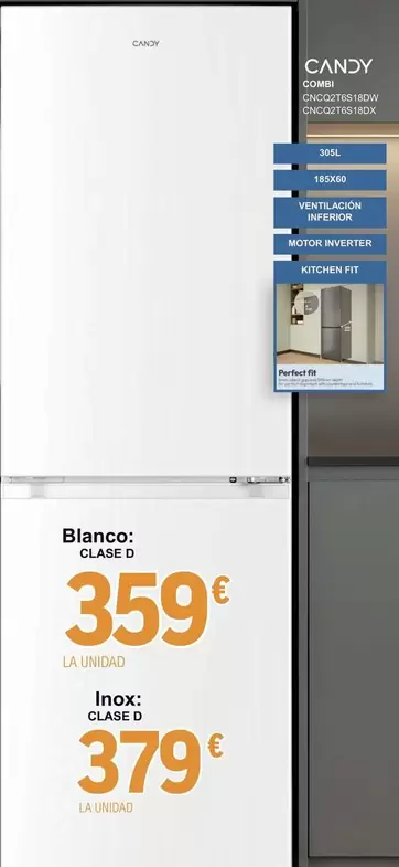 Candy - Combi CNCQ2T6S18DW, CNCQ2T6S18DX