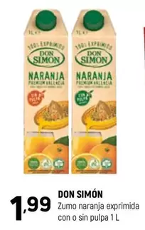 Don Simón - Zumo Naranja Exprimida Con O Sin Pulpa