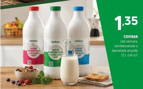 coviran - Llet Sencera, Semidesnatada O Desnatada Amolals