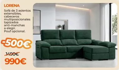 Lorena Sofá De 3 Asientos Extensibles