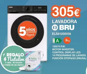 Bru - Lavadora ELS81200VIA