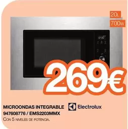 Electrolux - Microondas Integrable EMS2203MMX