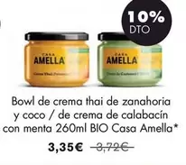Casa Amella - Bowl De Crema Thai De Zanahoria Y Coco/ De Crema De Calabacin Con Menta