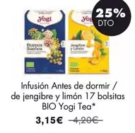 Yogi Tea - Infusión Antes De Dormir/ De Jengibre Y Limón