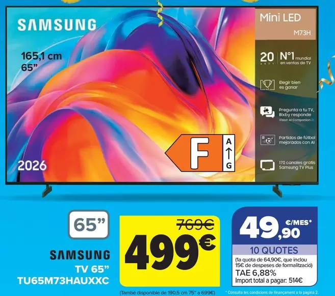 Samsung - TV 65 TU65M73HAUXXC