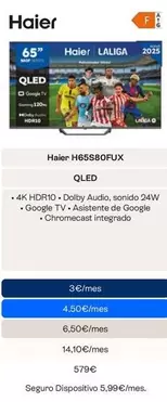 Haier - TV 65" QLED