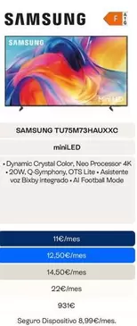 Samsung - TV 75" Miniled TU75M73HAUXXC
