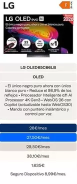 LG - TV 65" OLED EVO AI 65C66LB