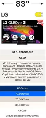 LG - Oled OLED83C66LB