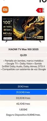 Xiaomi - TV Max 100" 4K QLED