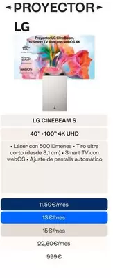 LG - Cinebeam 40"-100" 4K UHD