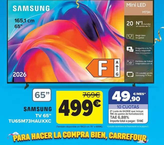 Samsung - TV 65 TU65M73HAUXXC