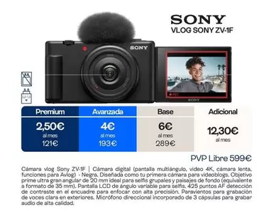 Sony - Camara Vlog ZV-1F