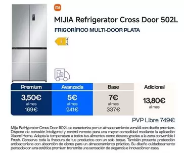 Xiaomi - Mijia Refrigerador Cross Door