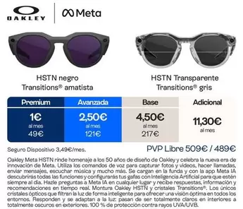 Oakley - Transparente Transitions Gris Base