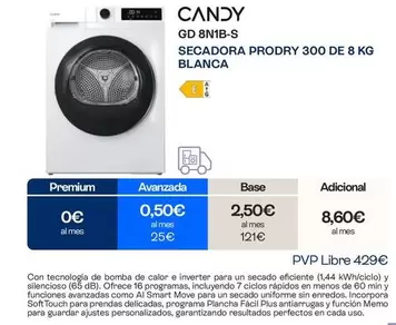 Candy - Secadora Prodry Blanca